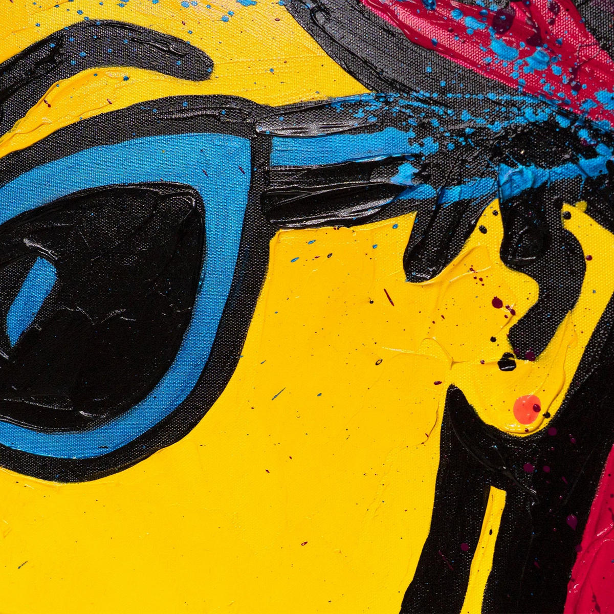 GEMÄLDE Miss WOW Schattenfugenrahmen Gold 160x80 cm - Goldfarben, Holz (160/80cm) - YS-art gallery