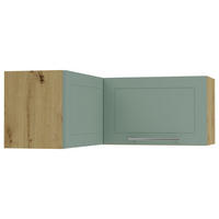 ECKHÄNGESCHRANK Kvantum W14/90/36 Mint Matt / Eiche Artisan Matt 90 / 90 / 36cm - Eiche Artisan/Mintgrün, Holz/Holzwerkstoff (90/36/90cm) - Feldmann-Wohnen