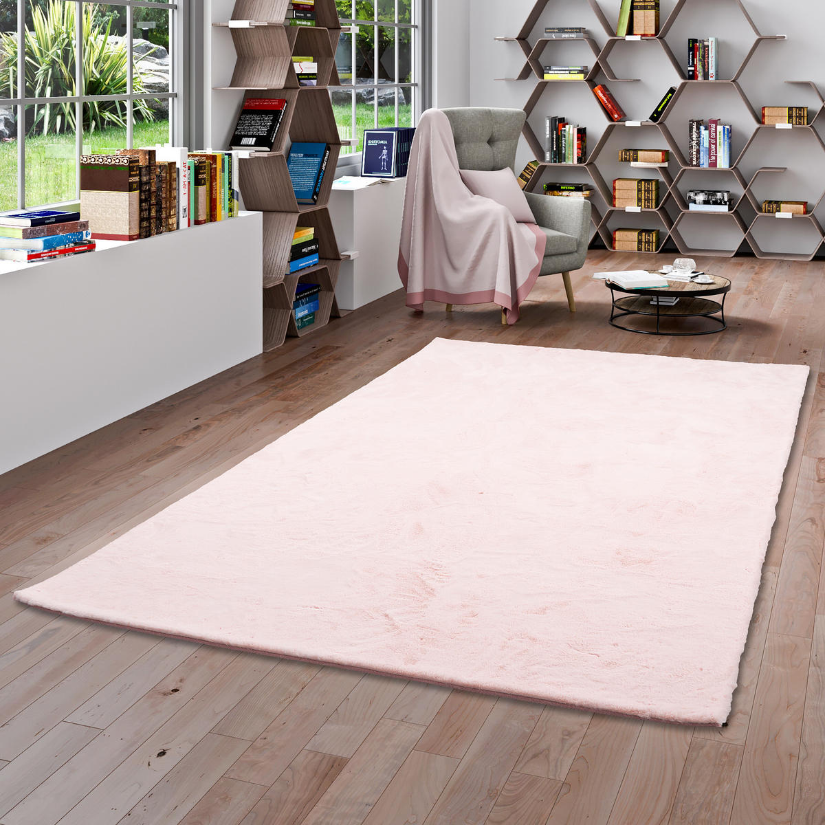 FELLTEPPICH LUXUS SUPER SOFT PLUSH - Rosa, Textil (90/160cm) - Pergamon