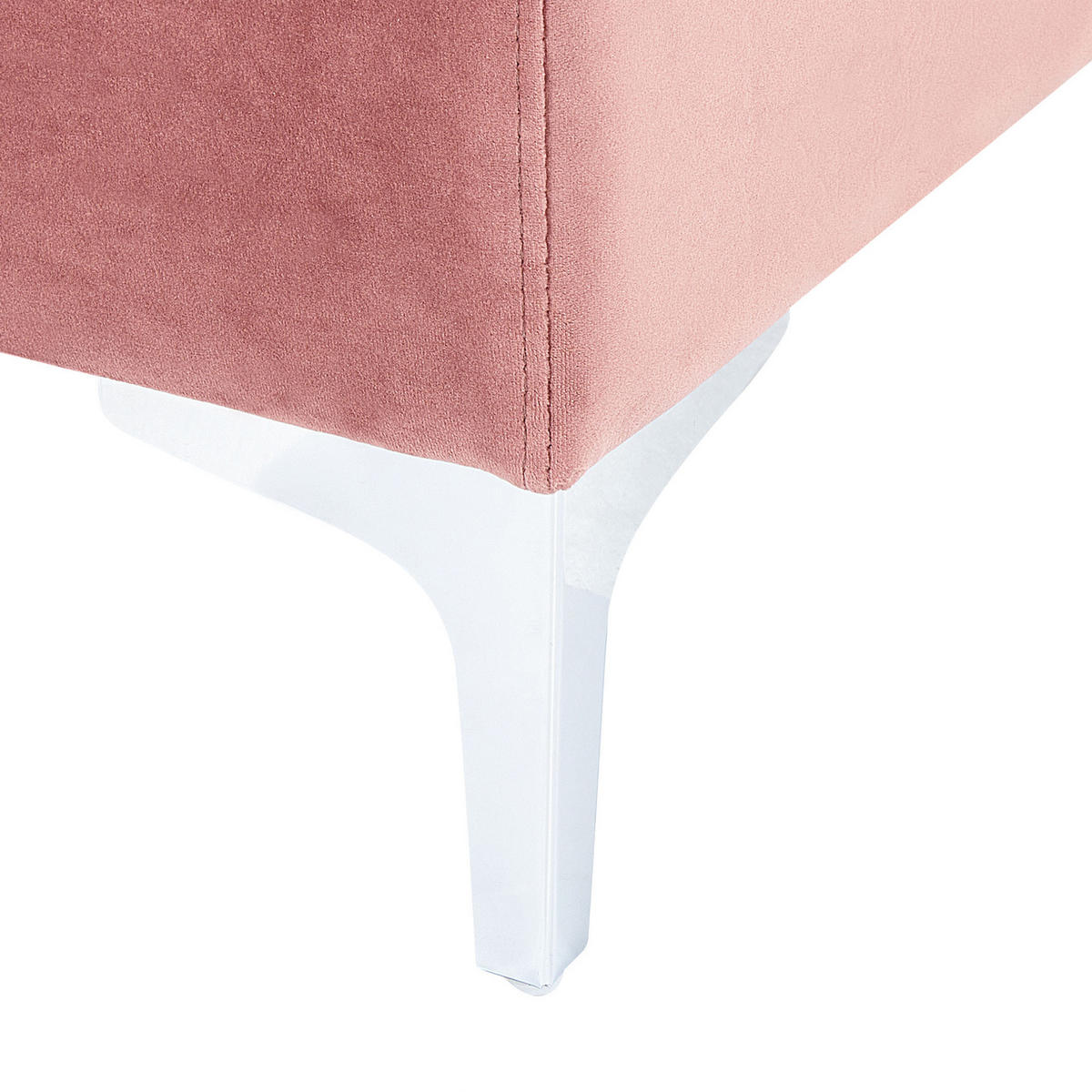 OTTOMANE Evja 85/85/48 cm - Pink, Textil (85/48/85cm) - Beliani