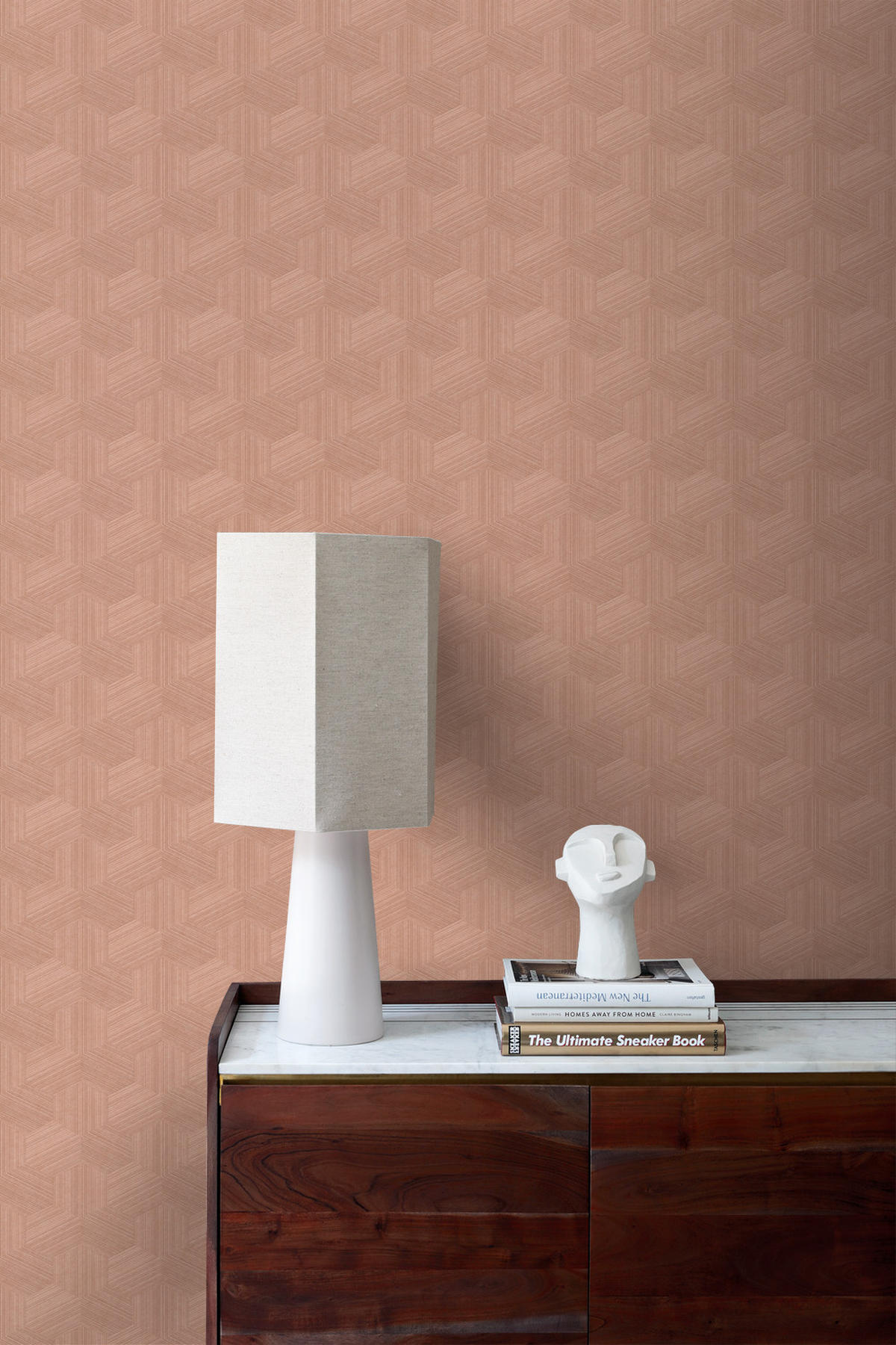 TAPETE 3D-Muster 50 x 900 cm - Terracotta, Papier (50/900cm) - Origin Wallcoverings