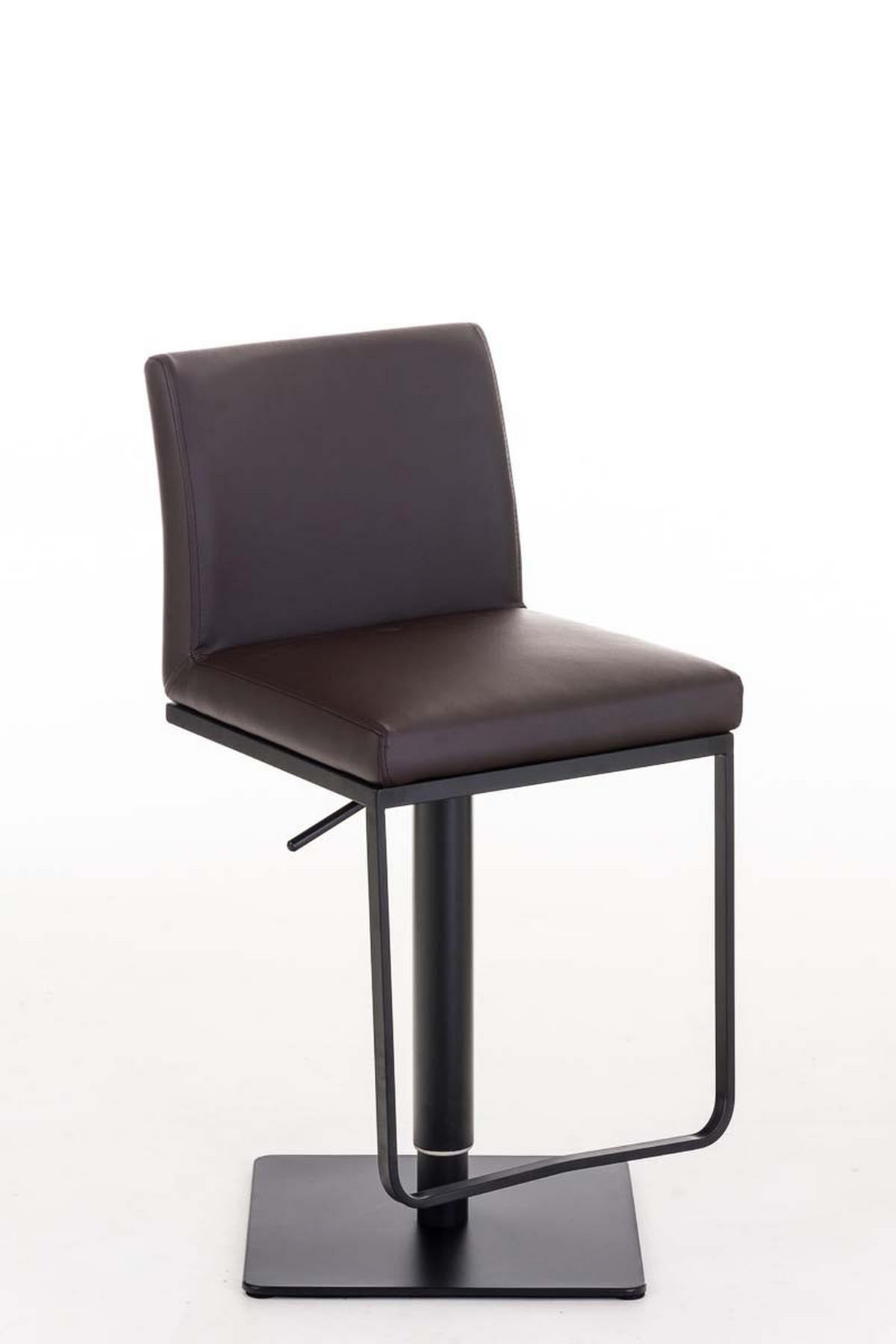 BARHOCKER Carin Kunstleder Braun Schwarz - Braun, Leder/Metall (42/86/44cm) - DELUKE