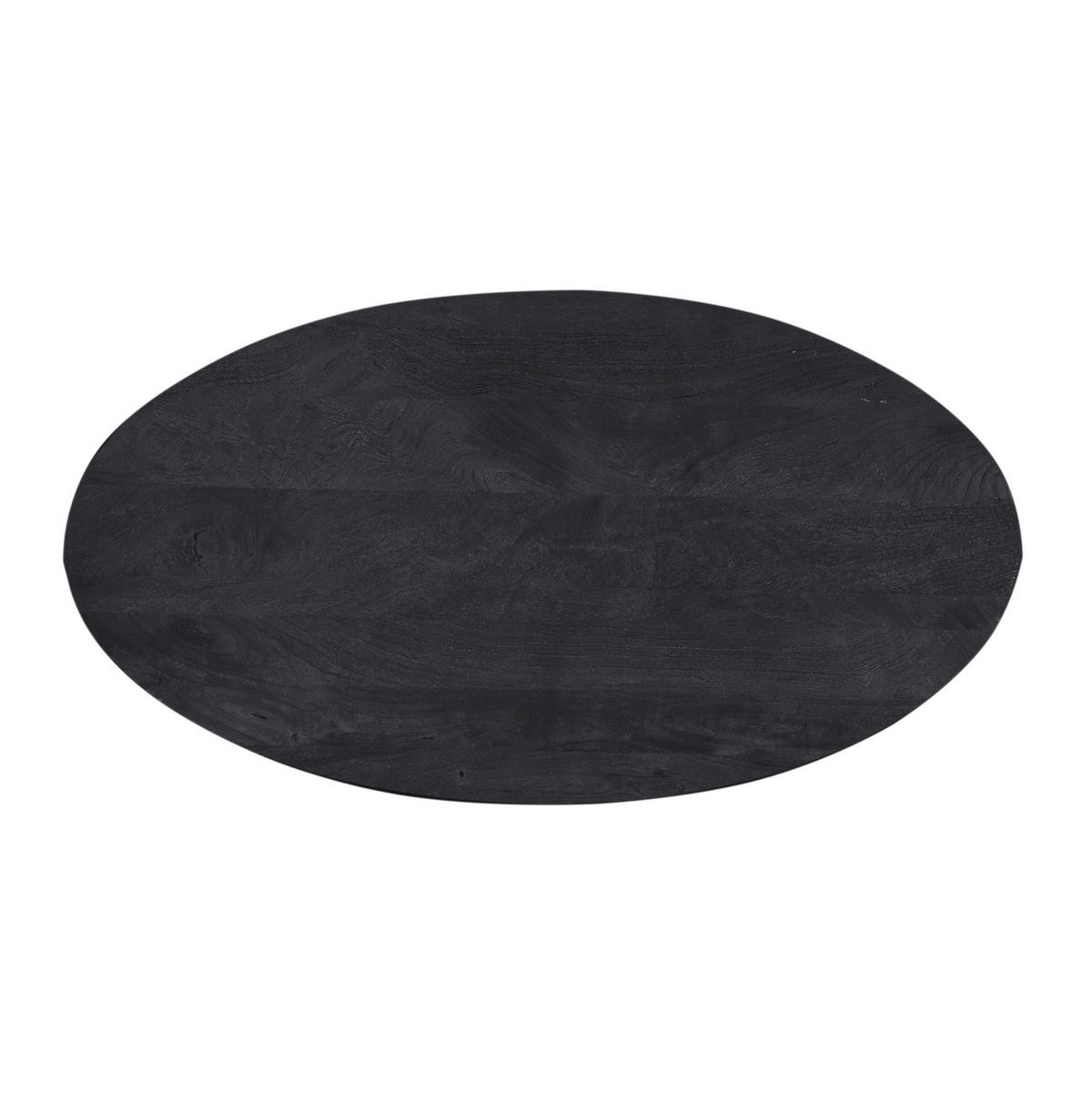 COUCHTISCH oval aus Mangoholz 130cm, schwarz - Schwarz, Holz (130/70/40cm) - Giga Meubel