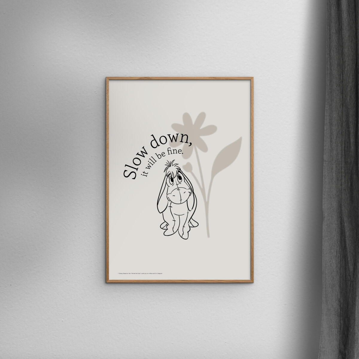POSTER Disney's Eeyore Slow Down - Beige, Papier (50/70/0.1cm) - Poster&Frame