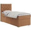 BOXBETT PERA 90/200 Orange Struktur - H3 - Links Seite - Orange, Holz/Textil (90/200cm) - MKS