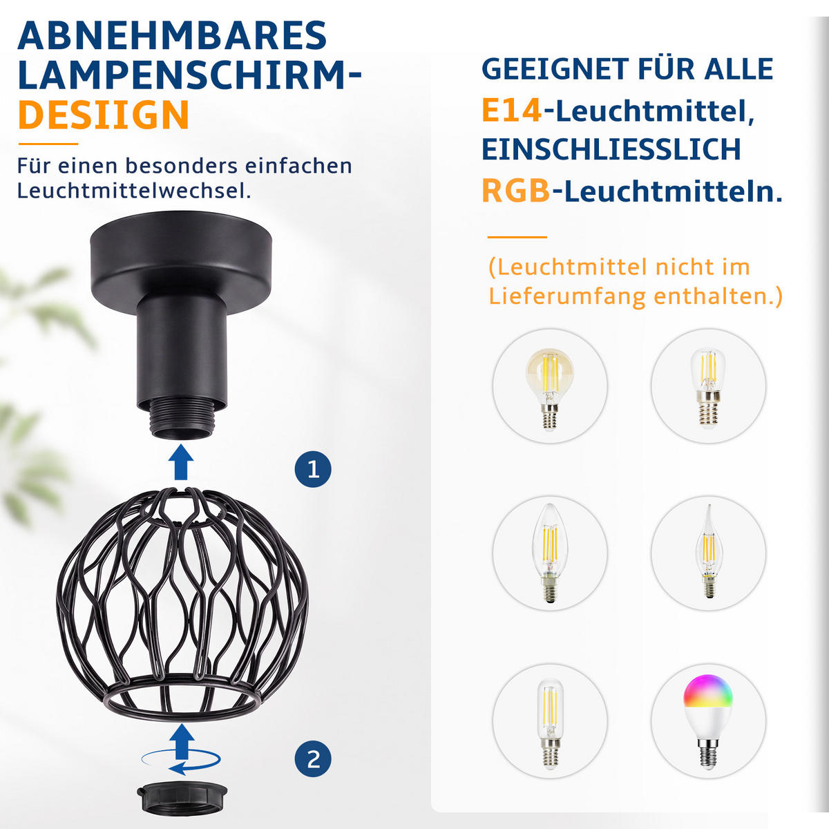 DECKENSTRAHLER Dythvin 16.5/10/12.5 cm - Schwarz, Metall (16.5/10/12.5cm) - ZMH