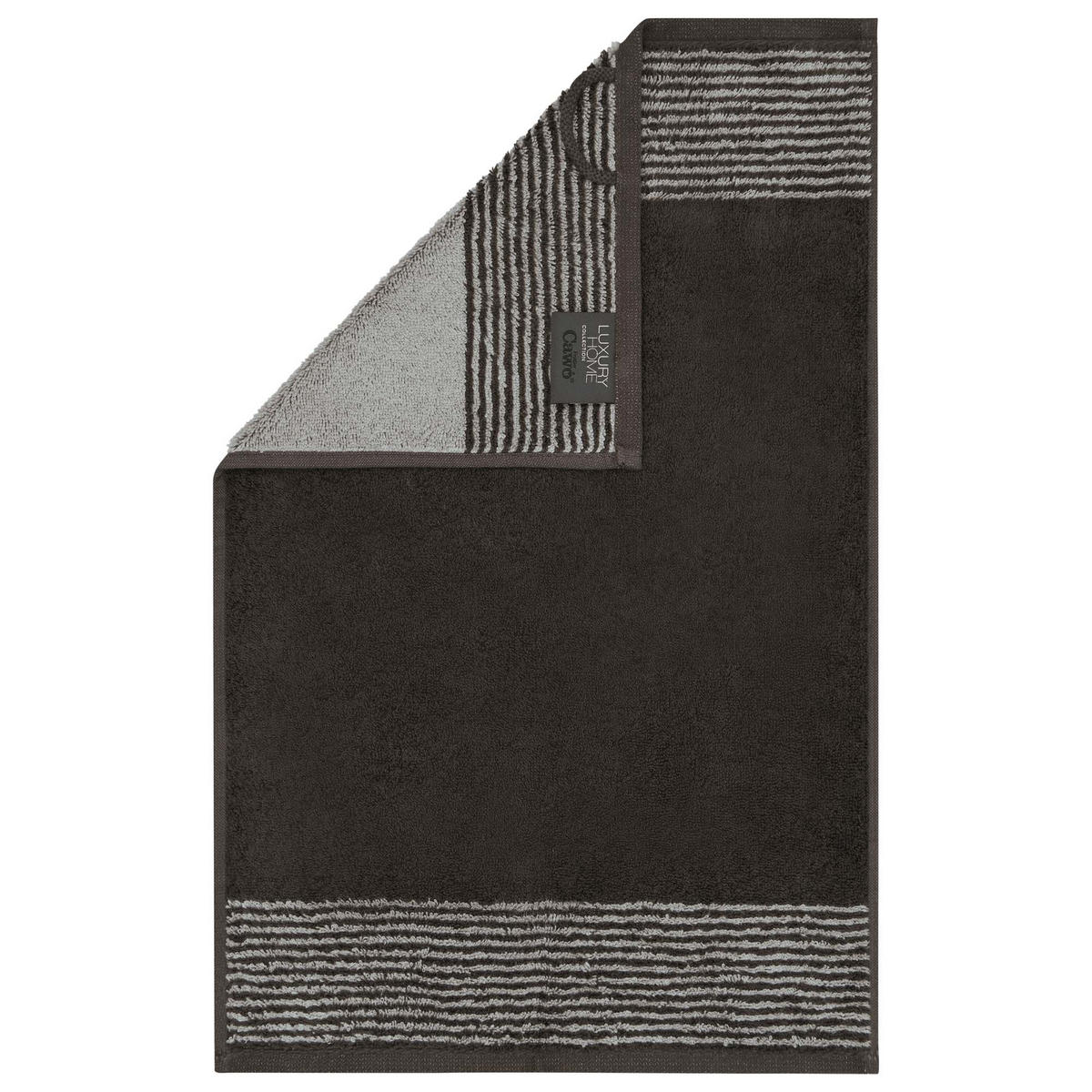 HANDTUCH Set - 10-teilig in Basalt, 100% Baumwolle - Dunkelgrau, Naturmaterialien (200/135cm) - Cawoe