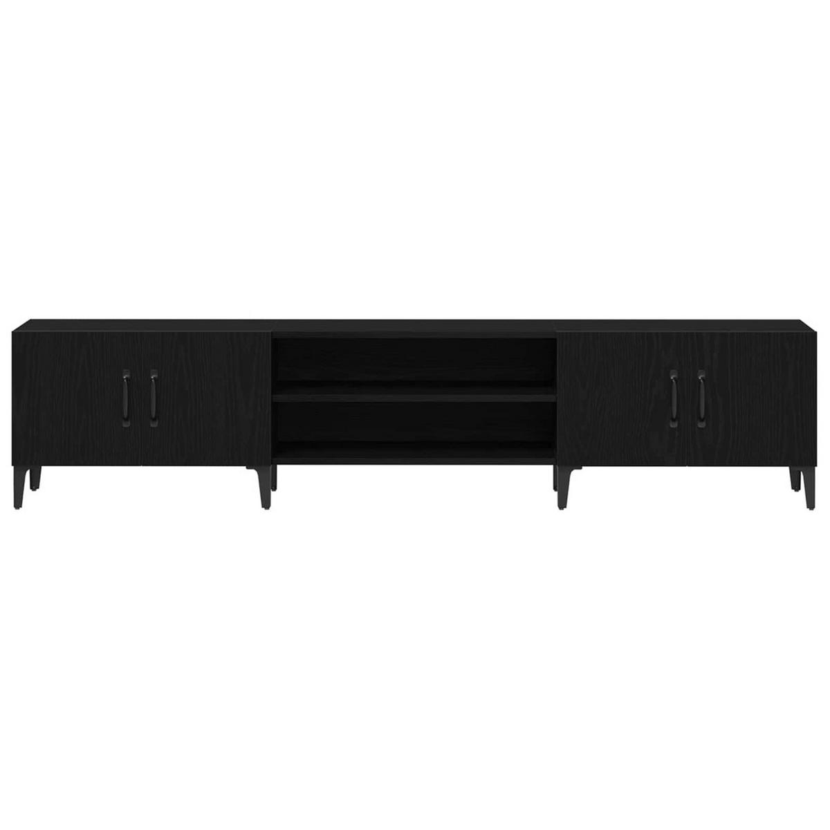TV-SCHRÄNK Schwarz Eichen-Optik 180/31,5/40 Cm - Schwarz, Holzwerkstoff (31.5/40/180cm) - vidaXL