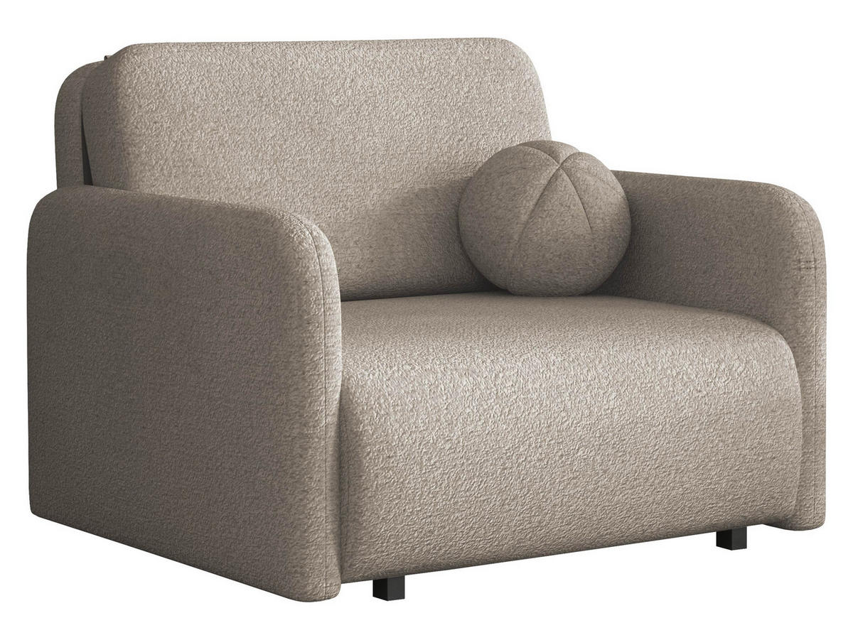 SCHLAFSOFA Viva Sun I - Hellbraun/Schwarz, Holz/Textil (100/85/103cm) - MIRJAN24