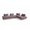 ECKSOFA CANE Violett Webstoff - Violett/Schwarz, Textil/Metall (310/210cm) - KAWOLA