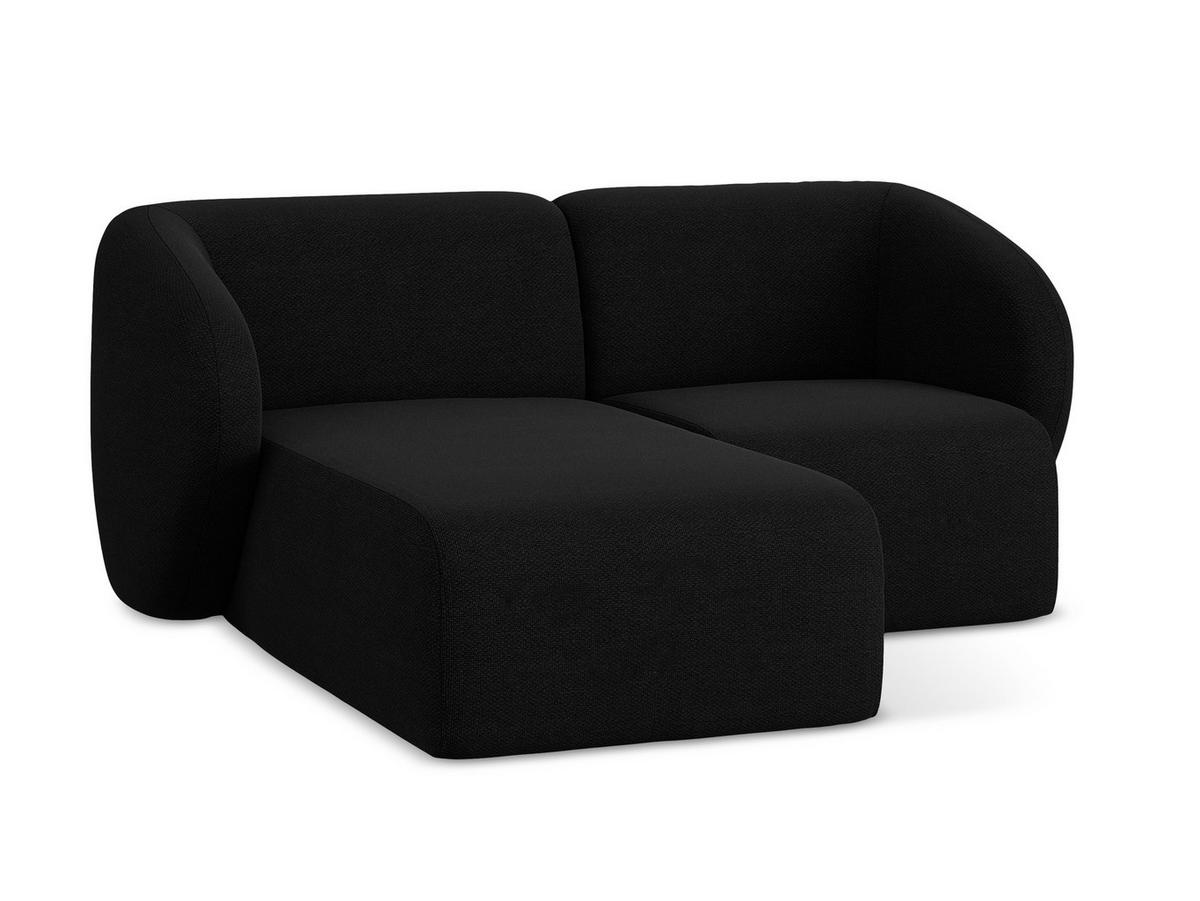 WOHNLANDSCHAFT Bouclé Stoff Grau - Taupe/Schwarz, Holzwerkstoff/Kunststoff (325/75/236cm) - Makamii