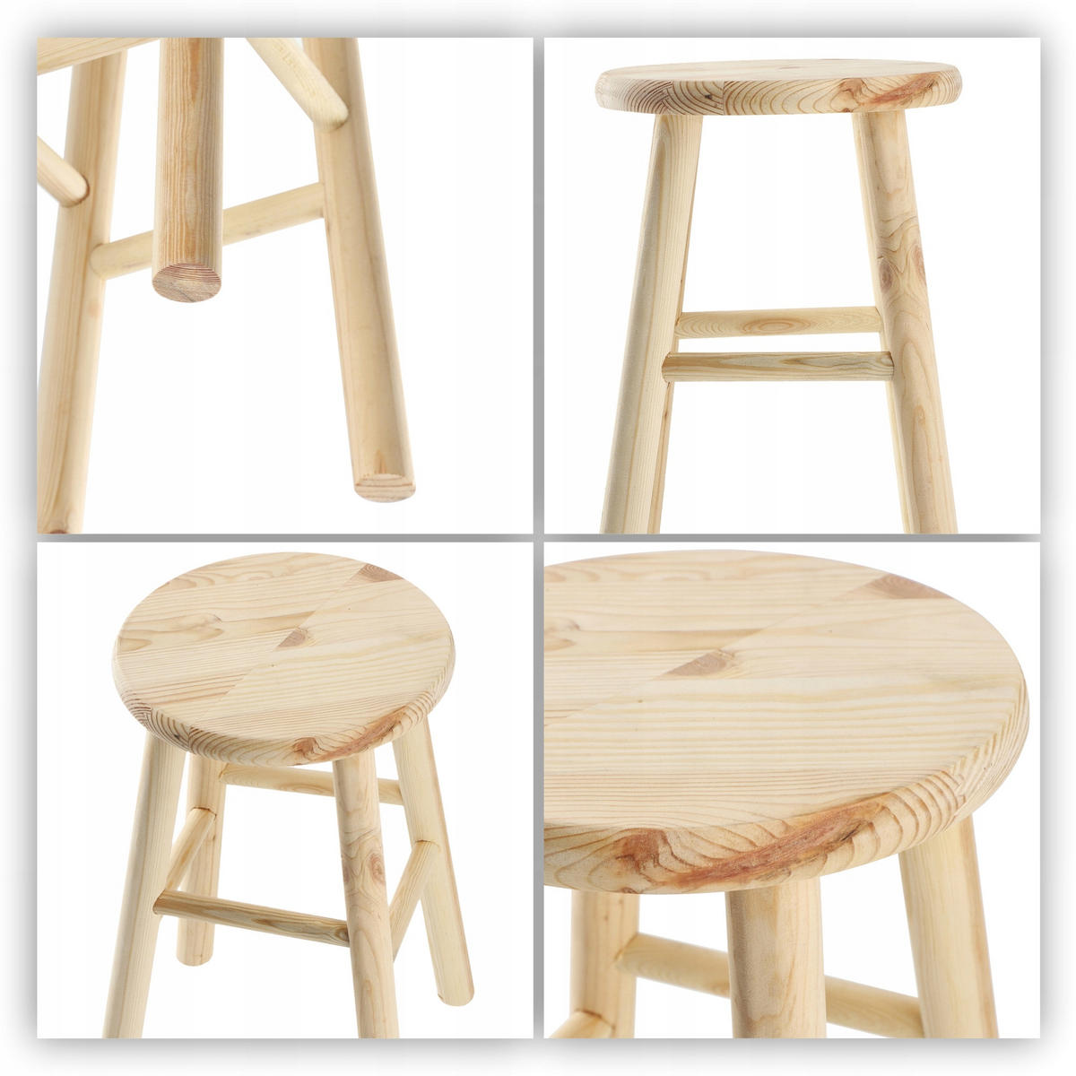 HOLZHOCKER 45 x 29 cm, natur - Naturfarben, Holz (29/45cm) - KADAX