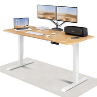 SCHREIBTISCH Elektrisch Höhenverstellbarer HomePro 180x80cm Weiß/Eiche mit Memory-Funktion, Anti-Kollisions Technologie - Eichefarben/Weiß, Holzwerkstoff (80/180/62cm) - Desktronic