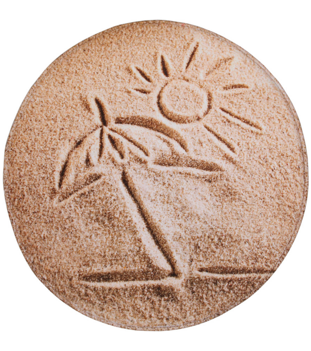BADTEPPICH rund Sunshine Ø 80 cm - Braun, Textil (80/80cm) - Sanilo