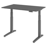 SCHREIBTISCH elektrisch XBHM 80/120/74 cm in Graphitfarben/Graphitfarben - Graphitfarben, Holzwerkstoff (80/120/74cm) - bümö
