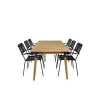 GARTENTISCHGRUPPE Schwarz - Schwarz, Holzwerkstoff - ebuy24