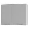 KÜCHENHÄNGESCHRANK Kvantum W3/80 Dust Grey Matt / Weiß Matt 80 / 32,5 / 72cm - Weiß/Grau, Holz/Holzwerkstoff (80/72/32.5cm) - Feldmann-Wohnen