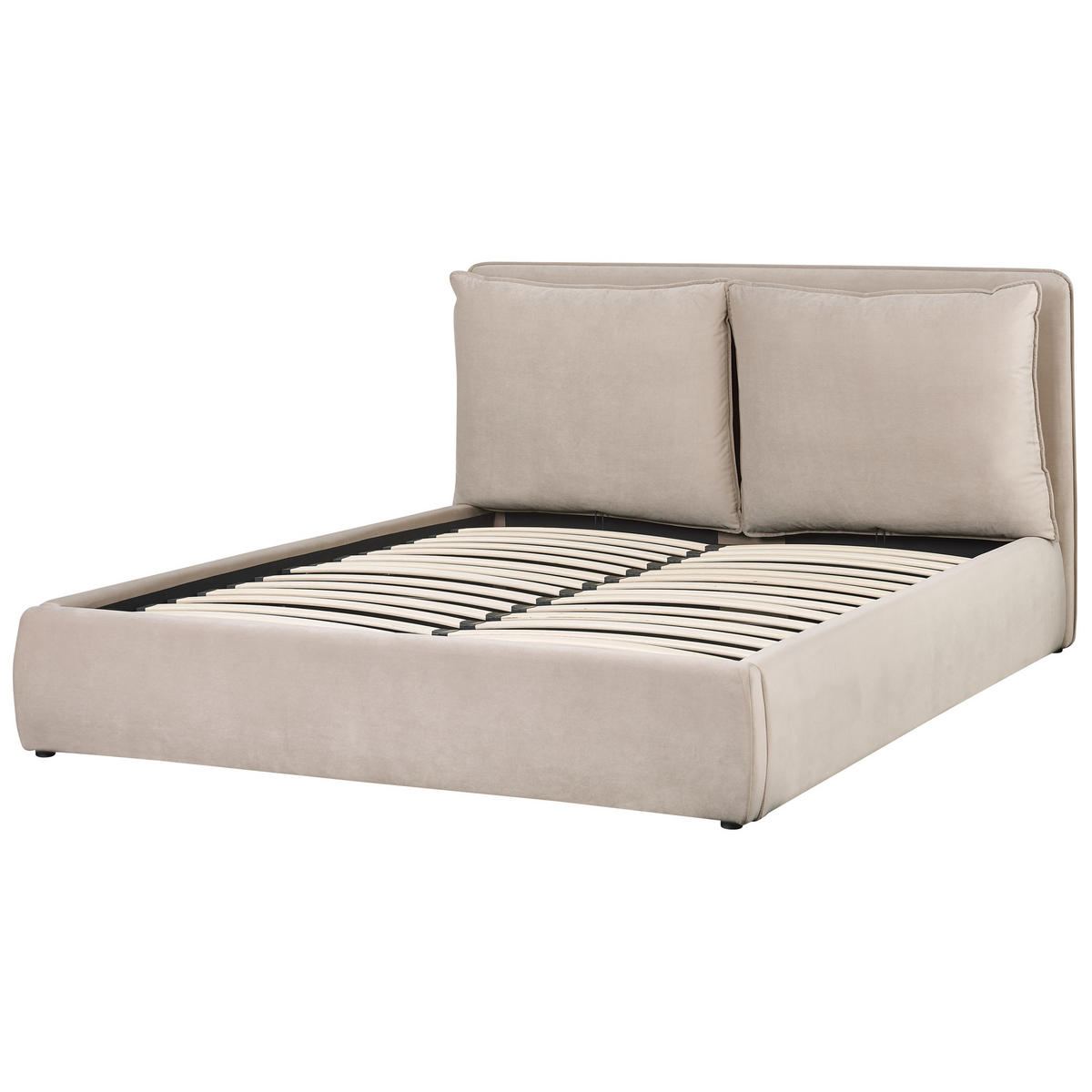 BETT 160/200 cm Beige Bajonna - Beige, Textil (160/200cm) - Beliani