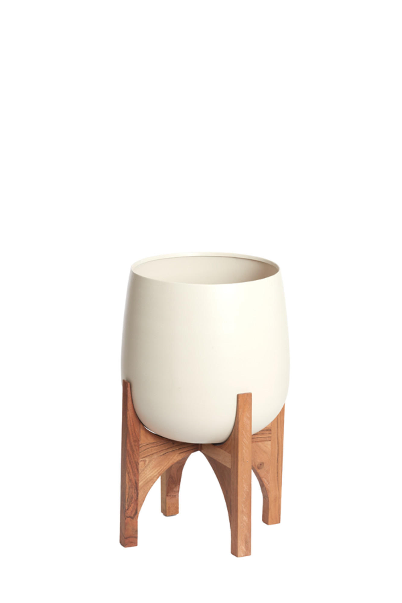 TOPF Karuna Weiß Ø36/50 cm - Weiß, Metall (36/50/36cm) - Light & Living