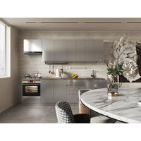 KÜCHENZEILE 260 cm – Aspen KA1-M260 - in Grau/Hochglanz - Grau, Holz (260/212/47cm) - Milaros Markt