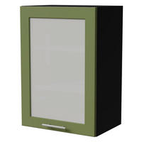 KÜCHENHÄNGESCHRANK Brerra W2S/50 Schwarz / RAL 6025 farngrün Matt 50 / 32,5 / 72cm - Schwarz/Grün, Holz/Holzwerkstoff (50/72/32.5cm) - Feldmann-Wohnen