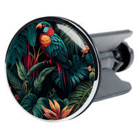 WASCHBECKENSTÖPSEL Exotic - Grün, Kunststoff/Metall (4/7/7cm) - Sanilo