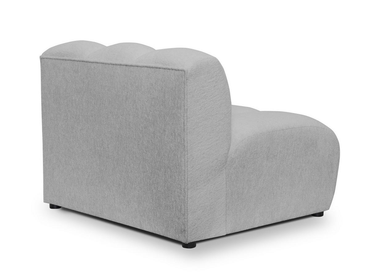 SOFAELEMENT Chenille Stoff Grau - Hellgrau/Schwarz, Holzwerkstoff/Kunststoff (90/70/89cm) - Makamii