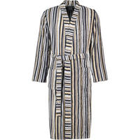 BADEMÄNTEL HERREN KIMONO STREIFEN 6607 KIESEL - 73 - Grau, Textil (Mnull) - Cawoe