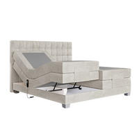 BOXSPRINGBETT Electra King 180x200 cm Beige Velvet H4 - Beige, Holz (180/200cm) - Labett