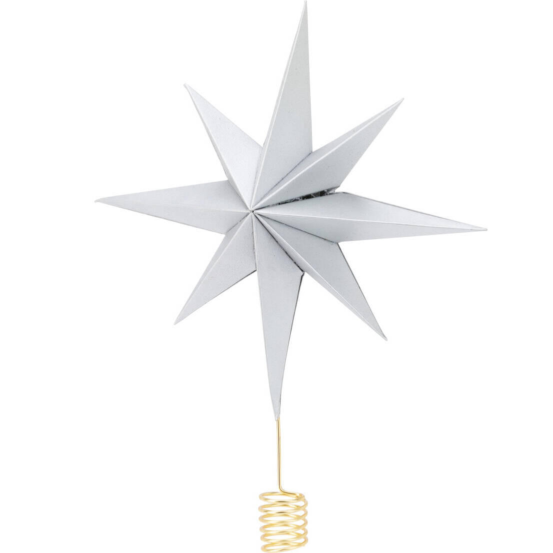 BAUMSPITZE Stern 30 cm - Silberfarben, Papier (30cm) - Home Styling Collection