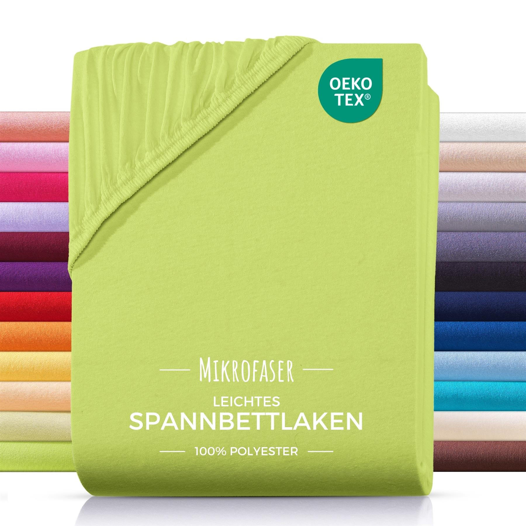 MIKROFASER-SPANNBETTLAKEN 140x200 Grün - Grün, Textil (140/200cm) - Carpe Sonno