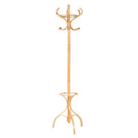ŠATNÍK s držákem na deštníky, dřevo - barva starého dubu, dřevo (48/182/48cm) - COSTWAY