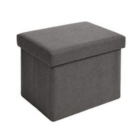 SITZHOCKER 41/31/31 cm, faltbar, Dunkelgrau - Dunkelgrau, Kunststoff (31/31/41cm) - Laleni