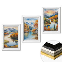 WANDBILDER 3er-Set - 20x30 cm Weißer Rahmen - Herbstliche Berglandschaften - Weiß, Kunststoff (20/30cm) - ArtPrintCave
