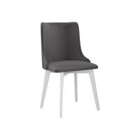 STUHL Monti 5, Holzfarbe: Weiß - Dunkelgrau/Weiß, Holz (48/83/53cm) - MIRJAN24