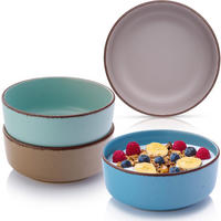 SCHALEN BOMBAY MEERESBODEN - 4 teilig aus Steingut - Blau/Braun, Stein (16.5/16.5/6.5cm) - Sänger