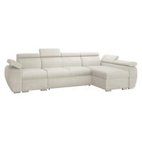 ECKSOFA Boston LCP, Seite: Rechts 1P(65)+2R+LCP - Silberfarben/Creme, Holz/Textil (320/170cm) - MIRJAN24