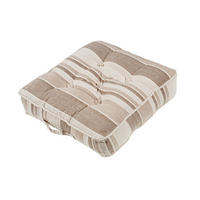 SITZKISSEN Morocco beige gestreift 40/40/8 cm - Beige, Textil (40/40/8cm) - Homescapes