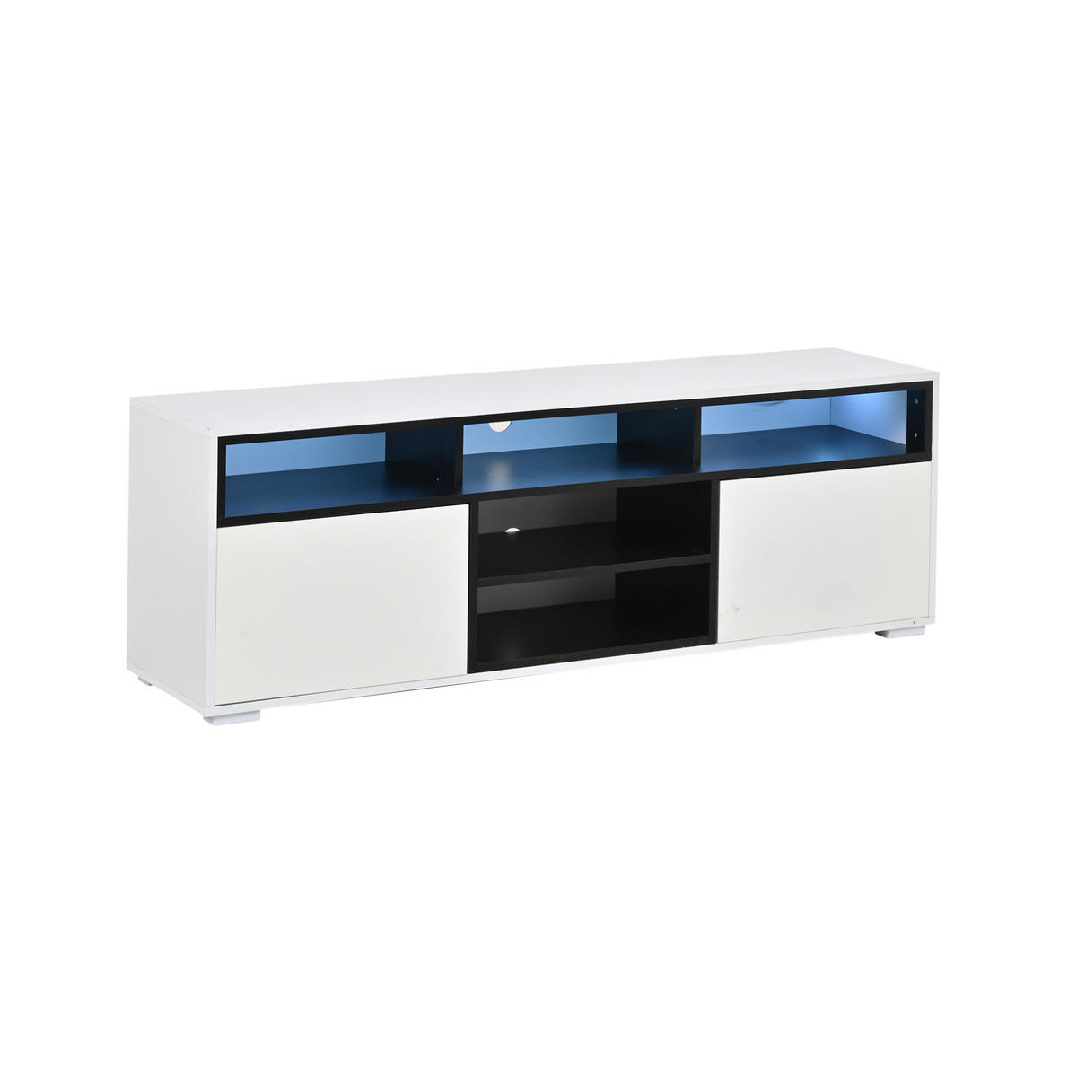 TV-ELEMENT mit LED 150 x 35 x 50 cm Hochglanz Weiß - Weiß, Holzwerkstoff (35/50/150cm) - Beauniv
