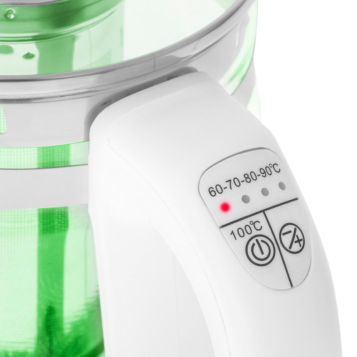 ADLER AD1299 Glas Wasserkocher 1,5L 2200W – Elektrischer Teekocher mit Temperaturwahl 60–100°C, LED Innenbeleuchtung, Edelstahl & Glas, BPA-frei - Transparent/Weiß, Glas/Kunststoff (21/24/16cm) - Adler