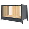 BABYBETT Zoe, Mitwachsendes, mit Schublade Anthrazit - Anthrazit, Holz (60/120cm) - Premiers Moments