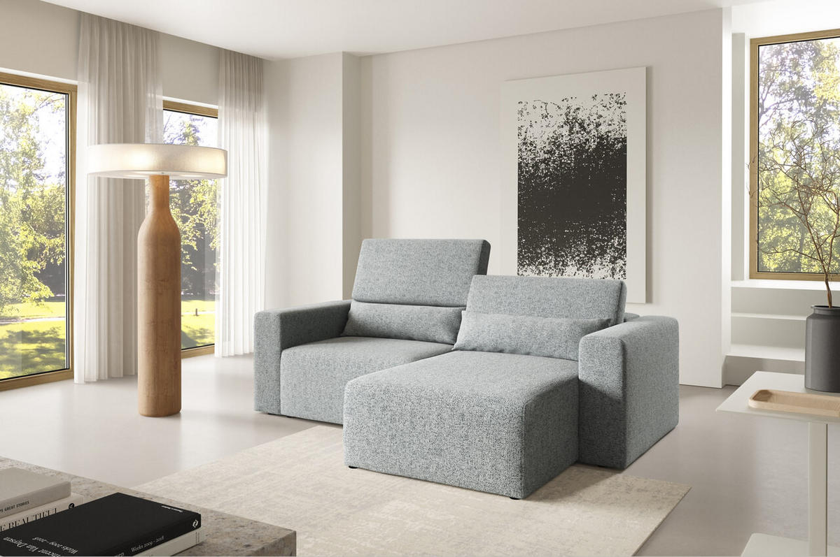 ECKSOFA Modular Premium Grau - Schwarz/Grau, Holz/Holzwerkstoff (225/172cm) - Furnisell