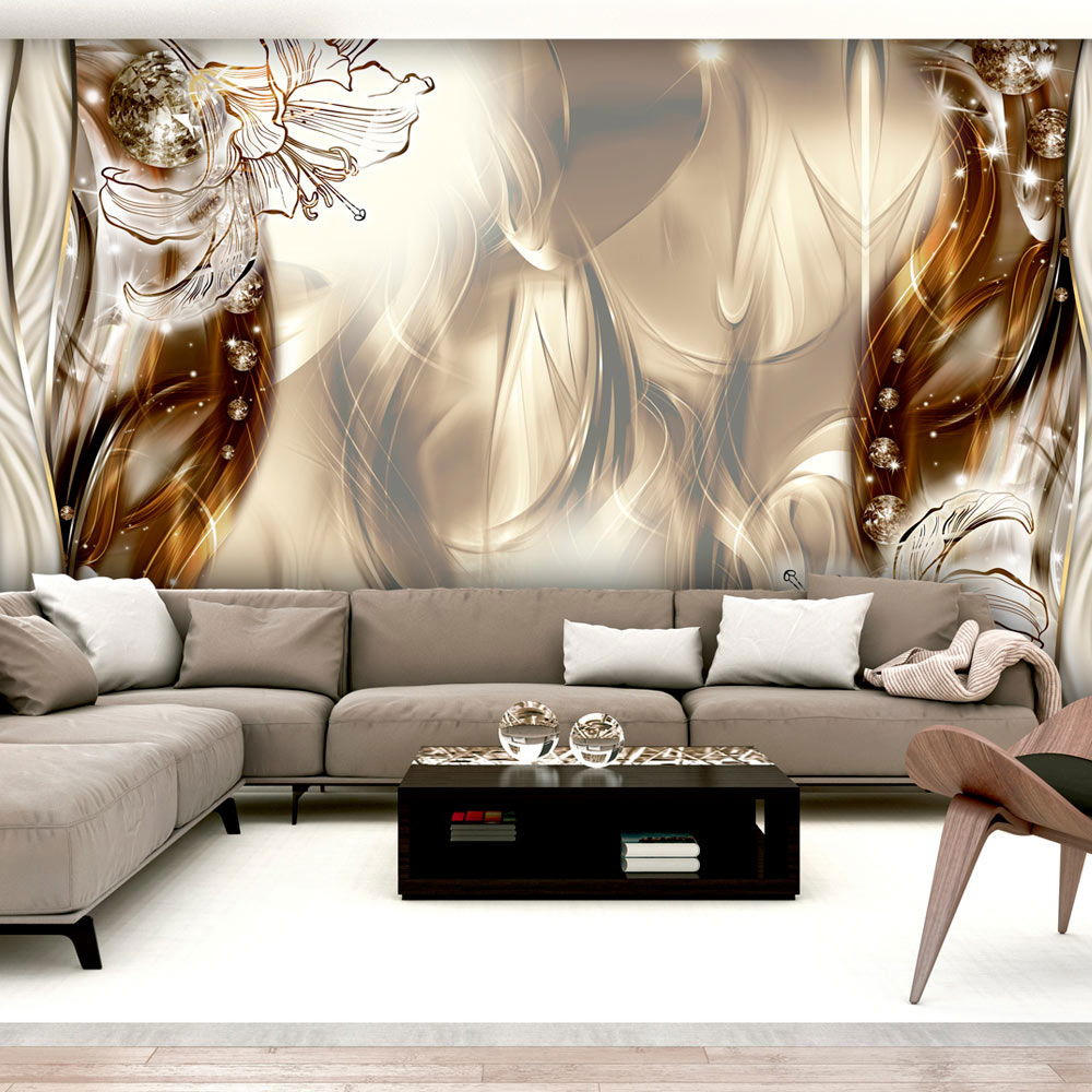 VLIESTAPETE Braun 500/280 cm - Beige/Braun, Textil (500/1cm) - KUNSTLOFT