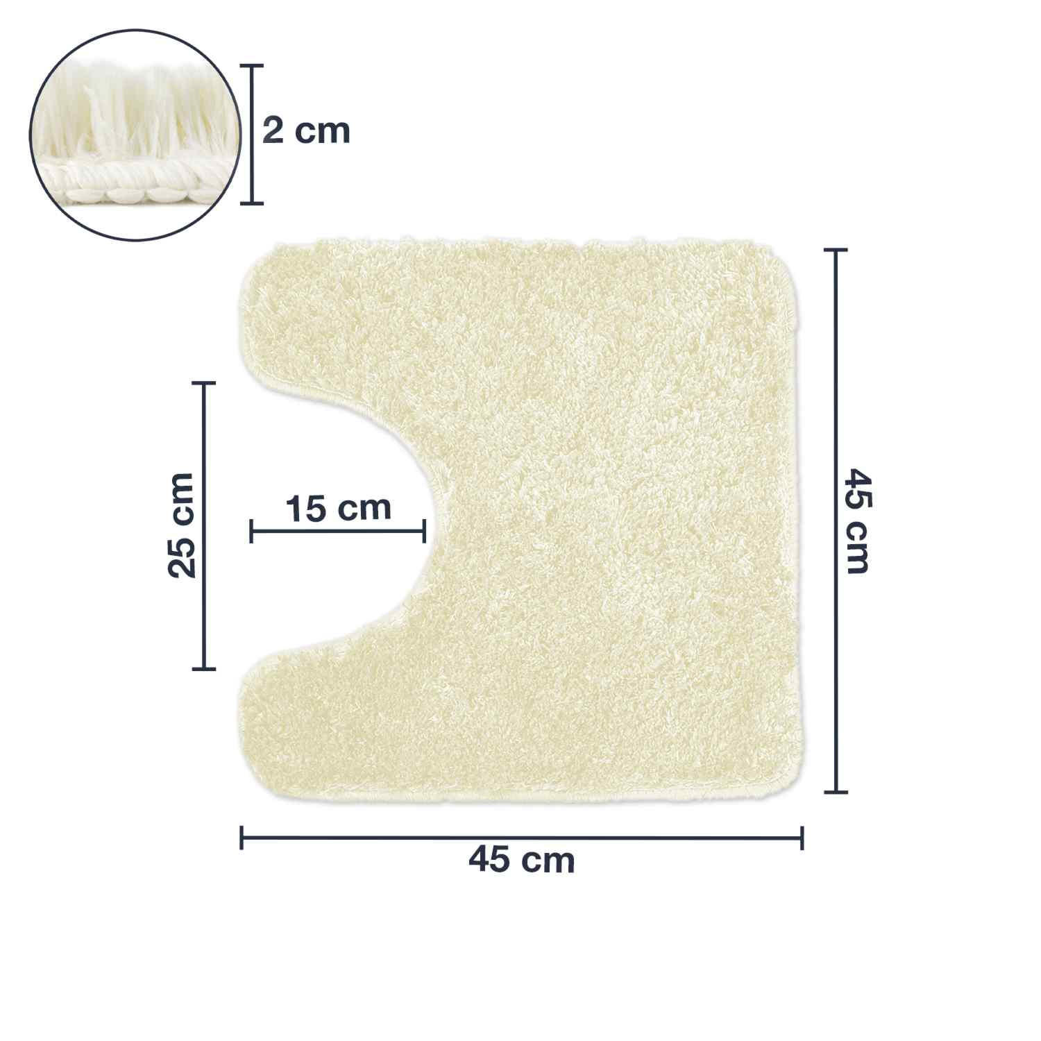 BADEMATTE MIT WC AUSSCHNITT Florenz - Creme, Textil (45/45cm) - WohnDirect