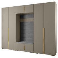 GARDEROBEN-SET 236,7/300/47 - Kaschmir/Goldfarben, Holz/Kunststoff (300/236.7/47cm) - Abiks Möbel