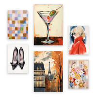POSTER Set Mit 6 Cocktail In Paris A3 & A4 Rahmenlos - Klar, Papier (29/3cm) - Nacnic