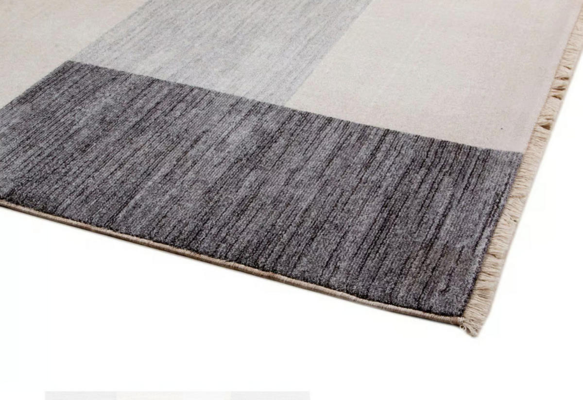 TEPPICH modern Flachgewebe MORY Grau 60 x 120 cm - Grau, Textil (60/120cm) - Novatrend