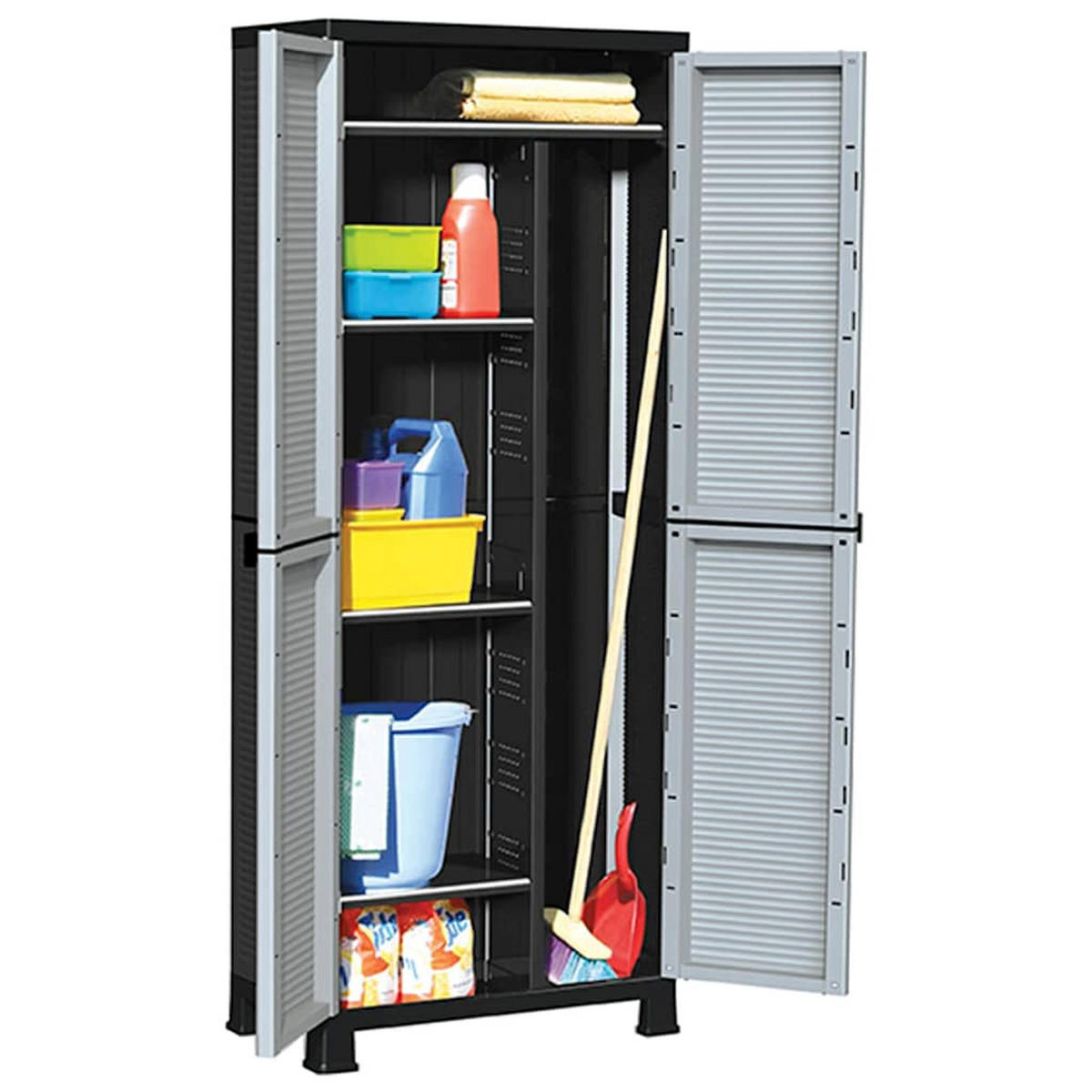 KUNSTSTOFFSCHRANK 68/39/171,5 Cm - Grau, Kunststoff (39/171.5/68cm) - vidaXL
