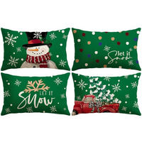 KISSENBEZUG 4er Set Weihnachten 40 x 60 cm - Grün, Textil (40/60cm)