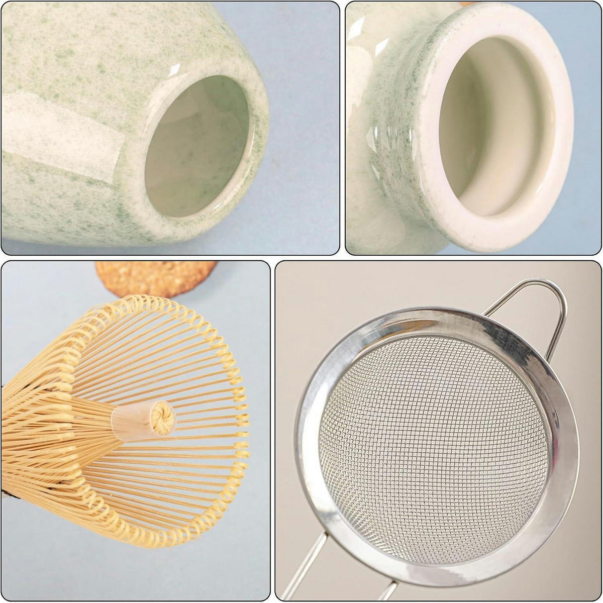 MATCHA Besen Set 6-teilig - Grün, Keramik (8/6.5/19cm)